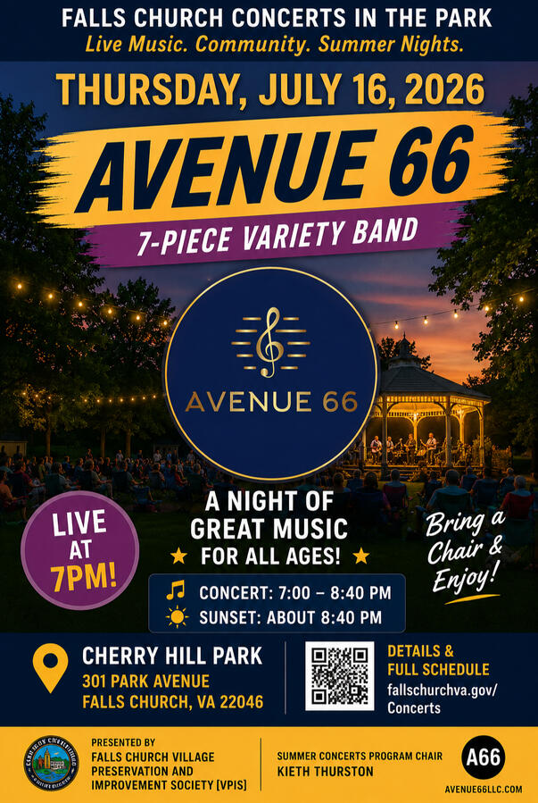 Avenue 66 Band Summer Concert Series Fairfax, VA 2026